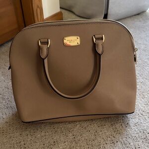 Michael Kors Beige Leather Satchel